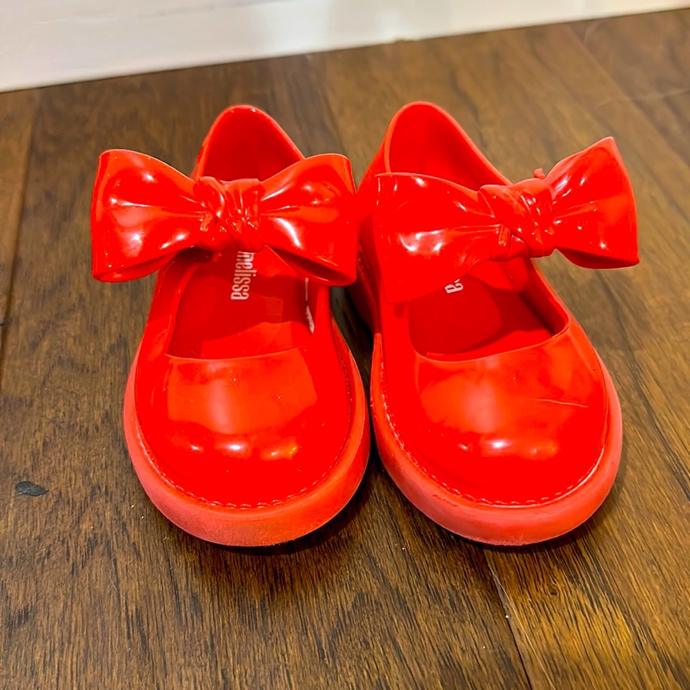 Mini Melissa Red bow shoes